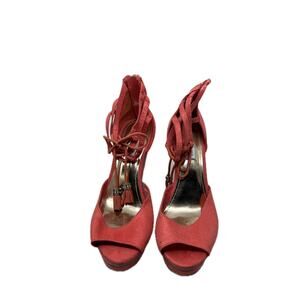 Jennifer Lopez wedge laceup ankle sandals womans 8